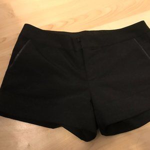 LITERATURE NOIR VINTAGE TUXEDO MINI BLACK WOOL SHORTS SIZE M